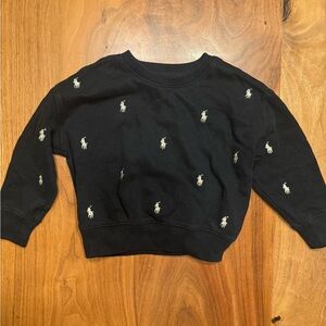 Polo Ralph Lauren Toddler Sweatshirt 3T Black Allover Pony Logo